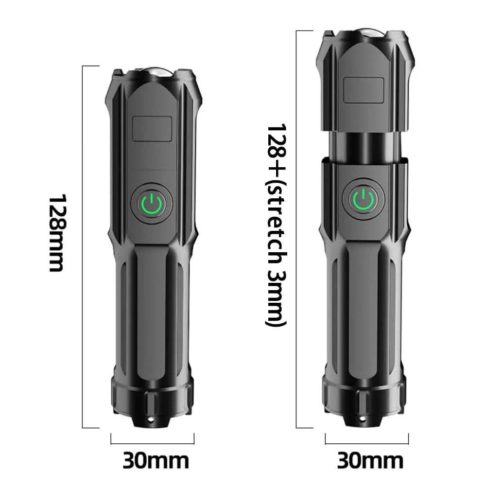 2-Pack: Portable and Multi-Functional Telescopic Zoomable Flashlight