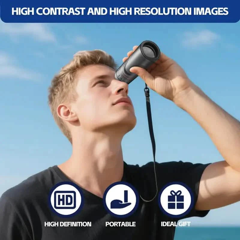 8X Portable Monocular – Pocket-Sized for Outdoor Adventures & Travel