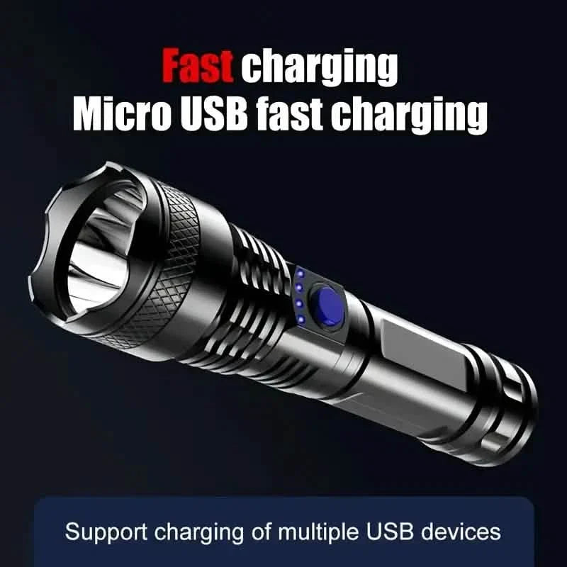USB Rechargeable Strong Light Flashlight